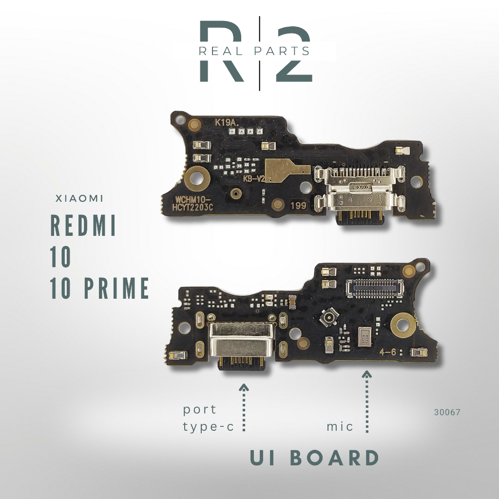 Papan Cas Mic XIAOMI Redmi 10 / Redmi 10 Prime UI Board PCB Charger