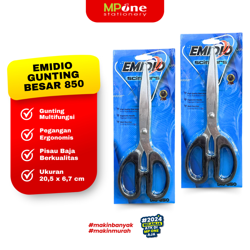

(1 PCS) Emidio Gunting Besar Serbaguna 850 / Gunting Tajam Ukuran Besar Multifungsi Emidio 850