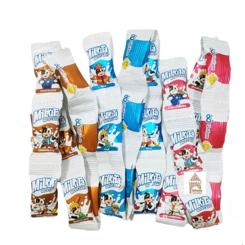 

Permen Milkita Candy 1 Renceng isi 30pcs - 1 Dus Isi 20 Renceng