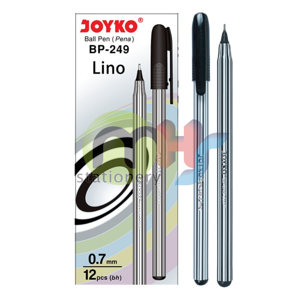 

Bolpoin Pulpen Ball Pen Joyko BP-249 Lino 1 Box 12 Pcs Warna Hitam