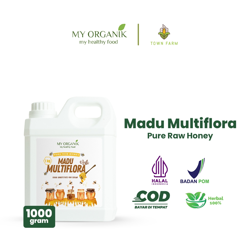 

My Organik Madu Murni Multiflora 1 Kg Premium Pure Original Asli 100% Tanpa Campuran