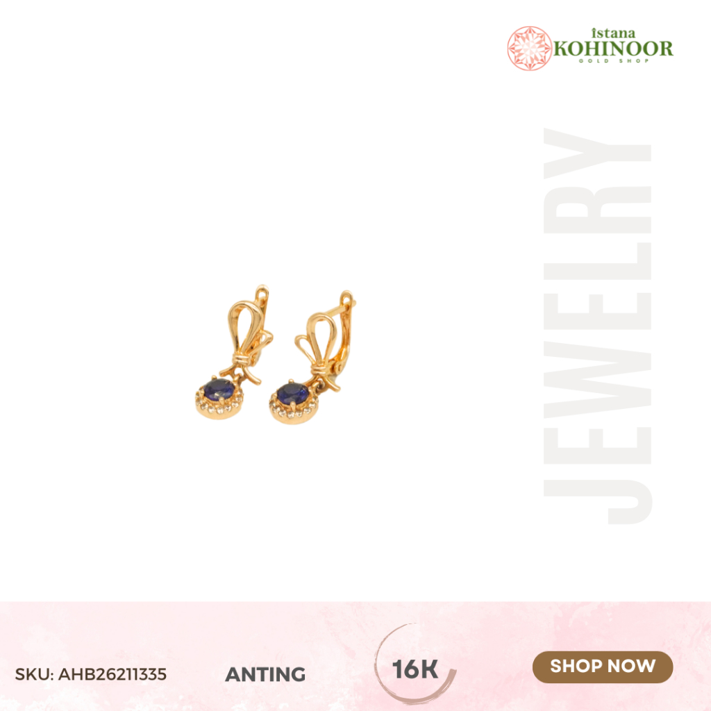 KOHINOOR ANTING EMAS YELLOW GOLD VARIASI EMAS 16K