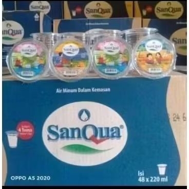Sanqua gelas 220 isi 48 gelas 1 dus