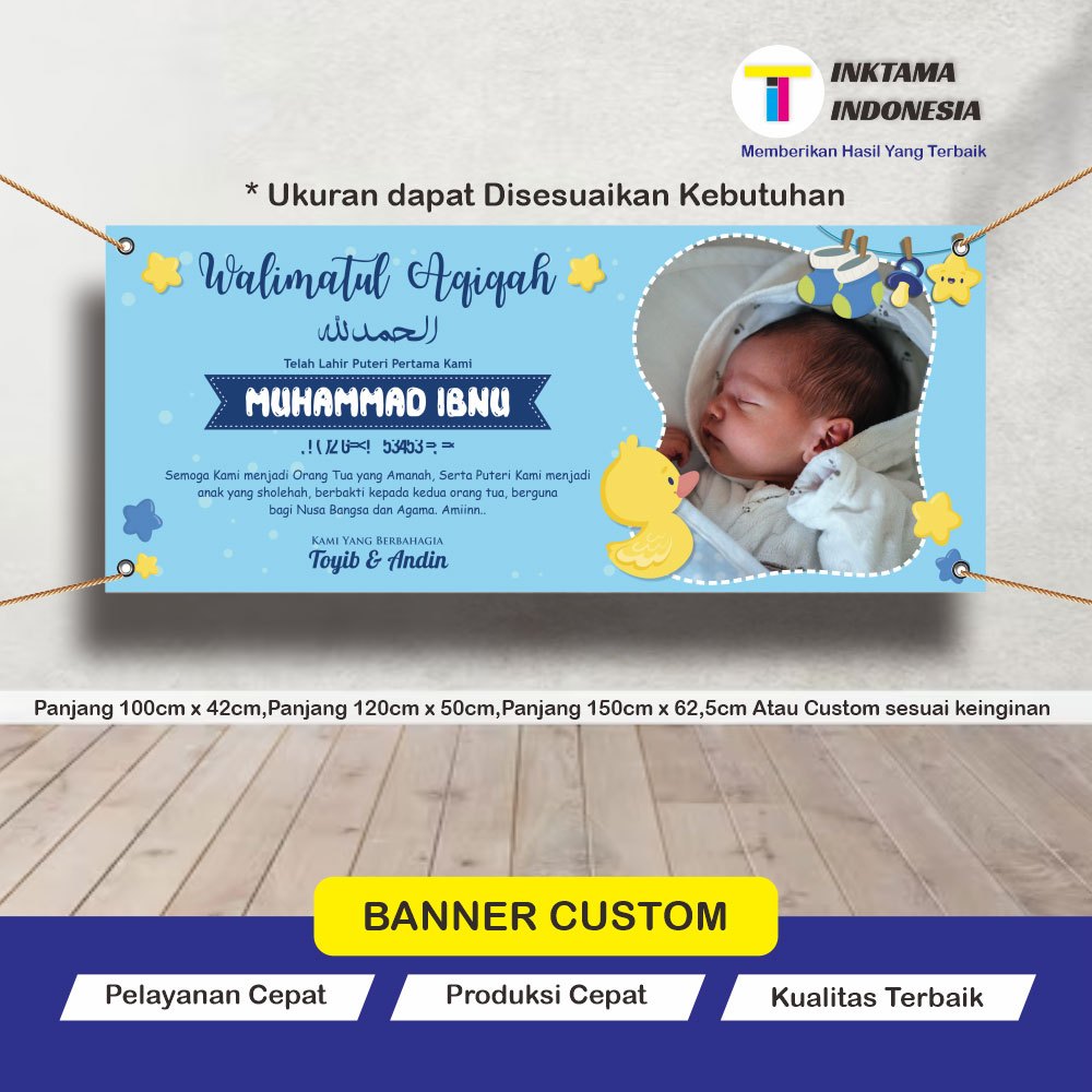 Cetak Spanduk Banner Custom Desain Tasyakuran Aqiqah 10