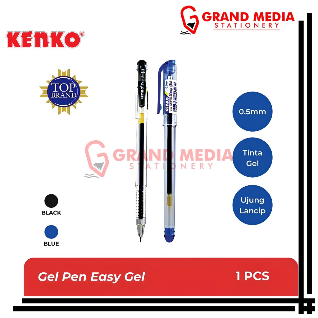 

[GRAND MEDIA] BALLPOINT / PENA / PULPEN GEL KENKO EASY GEL / 1PCS