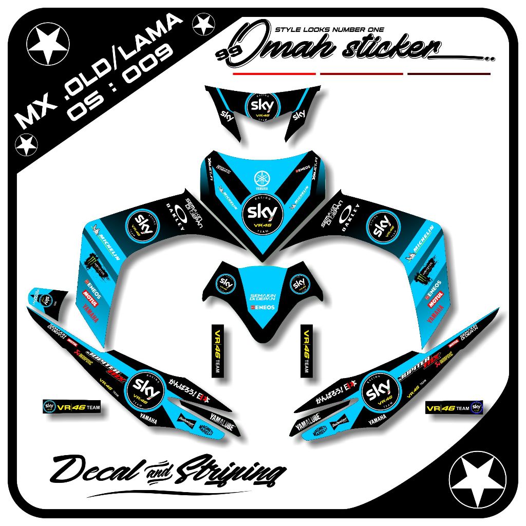 Decal Jupiter Mx Old Full Body Stiker Jupiter Mx Old Variasi Full Body Dekal Jupiter Mx Old Striping