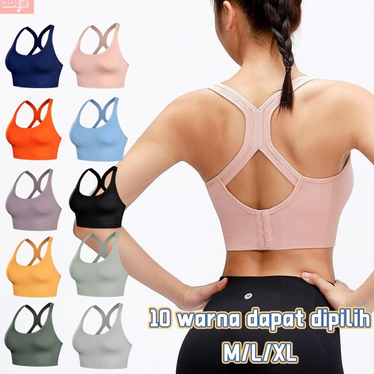 Diskon Hari Ini Seamless Sport Bra Tanpa Kawat Sport Bh Gym Bra Wireless Sport Bra Olahraga Baju Fit
