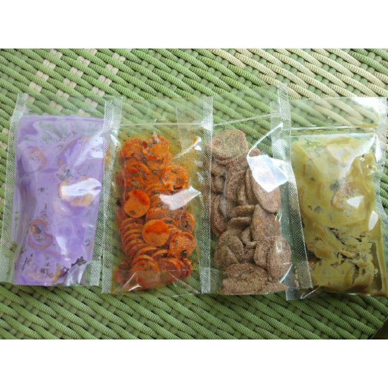 

KRIPIS LUMER(kripik pisang)rasa taro,greentea,coklat DAN SOSRENG KRIUK BALADO