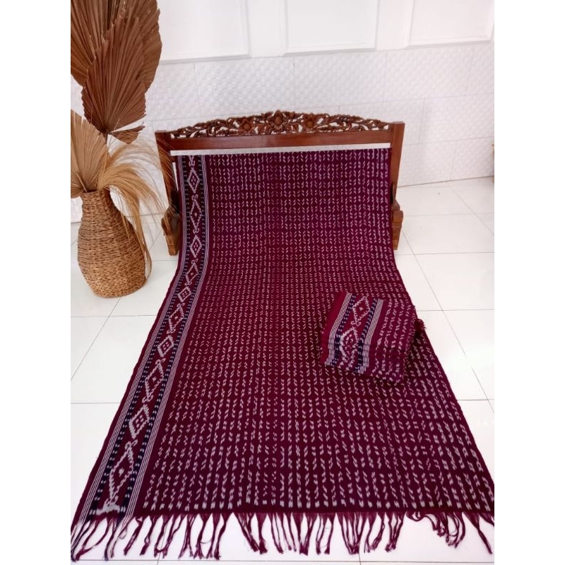 Kain Tenun New Motif Warna Maroon Tenun Troso Jepara Ethnic Tradisional