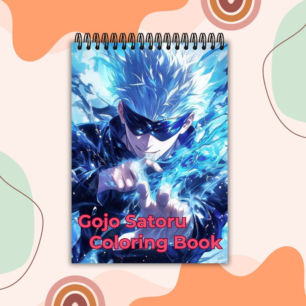 Gojo Satoru Coloring Book /  Jujutsu Kaisen / Buku mewarnai Gojo Satoru