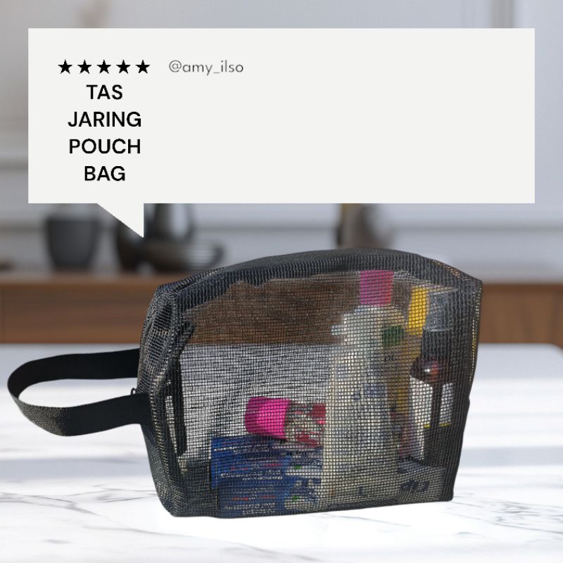 Tas Jaring - Pouch Bag - Tas Make Up - Tas Sabun Mandi- Skincare - Tas Handuk