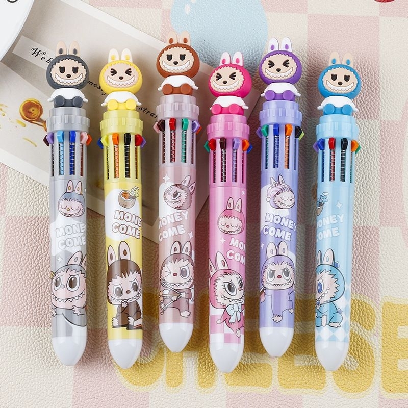 

Pulpen Tinta Banyak Warna Warna Motif Bentuk Labubu Bulpen Anak Lucu