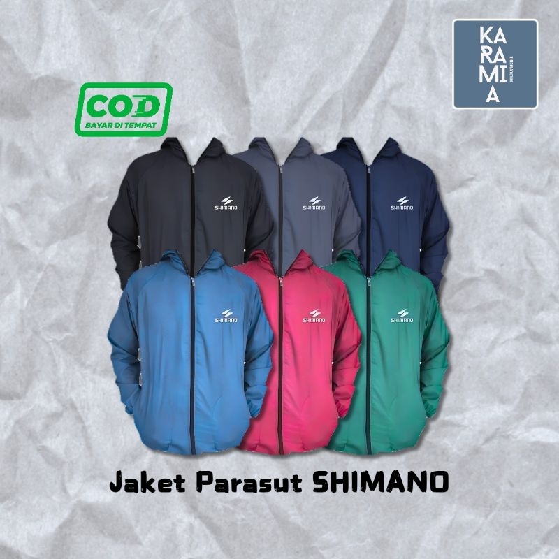 Jaket Parasut Shimano Pria dan Wanita / Jaket Parasut Olahraga/ Jaket Olahraga Unisex / Jaket Olahra