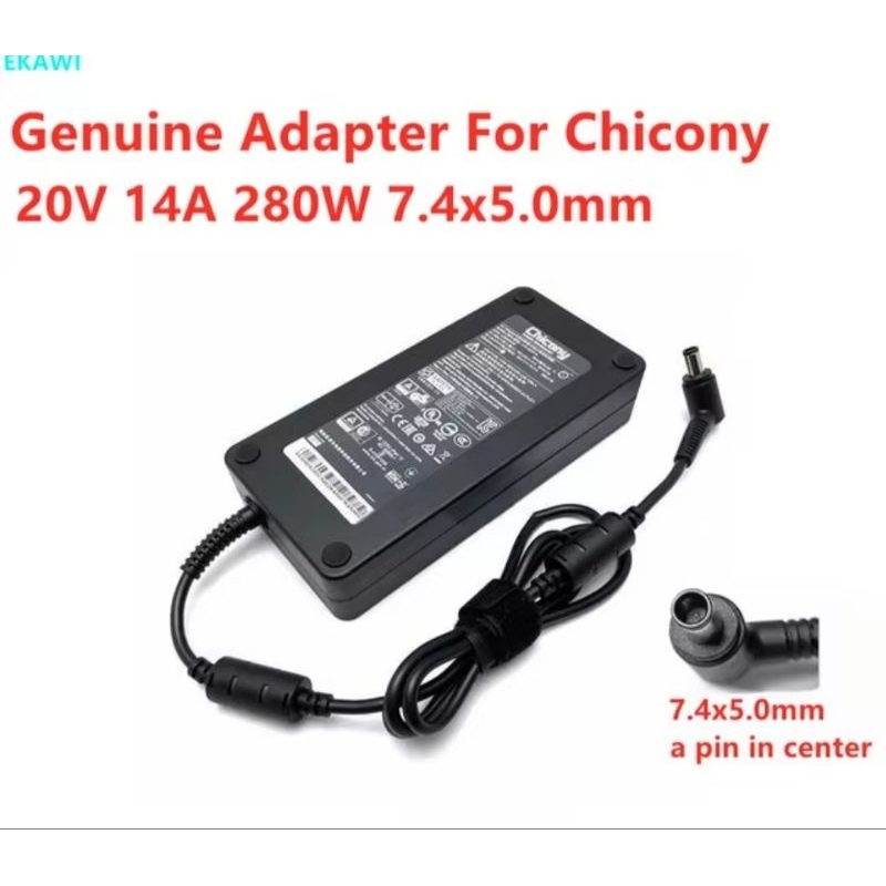Adaptor Charger Laptop Chicony MSI GE75-9SF GE-75-10SFS 20V 14A 280W