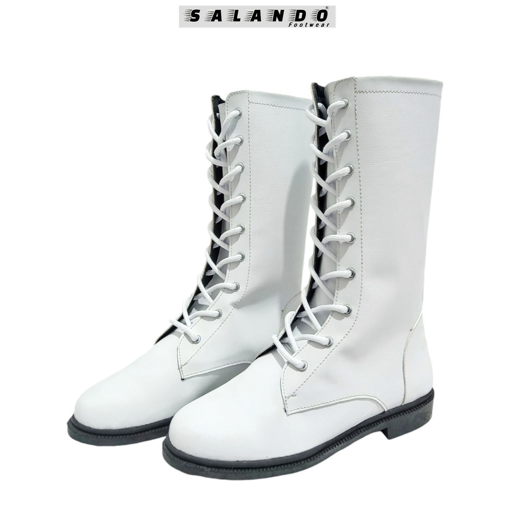 Harga Miring Salando Sepatu Paskibra Pria Dan Wanita Sepatu Boots Mayoret Sepatu Paskibra Tinggi