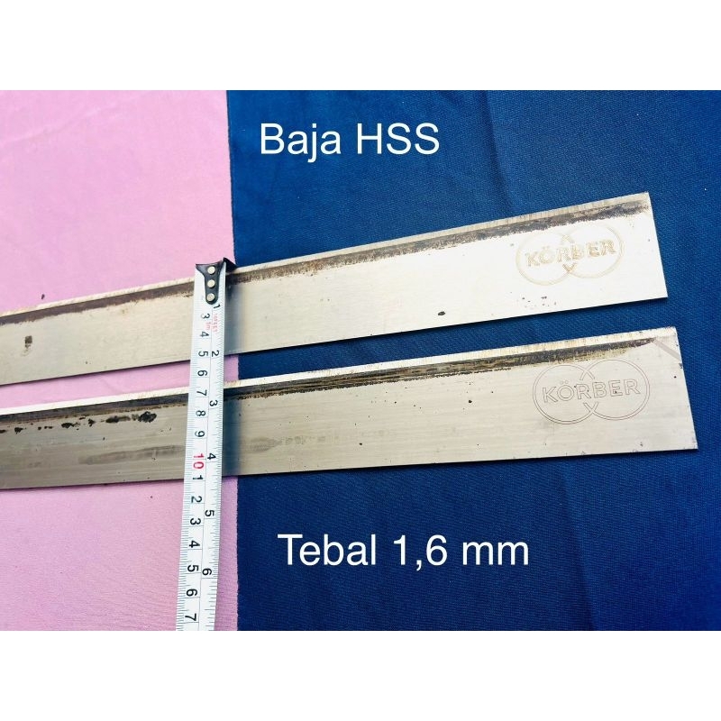 Pisau planer bekas baja HSS merk KORBER bahan baja pisau berkualitas