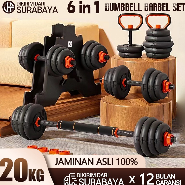 Top Delivery Dumbell Barbell Fitness Set Peralatan 2KG  Alat Angkat Beban  Alat Fitness Rumah  Dumbe
