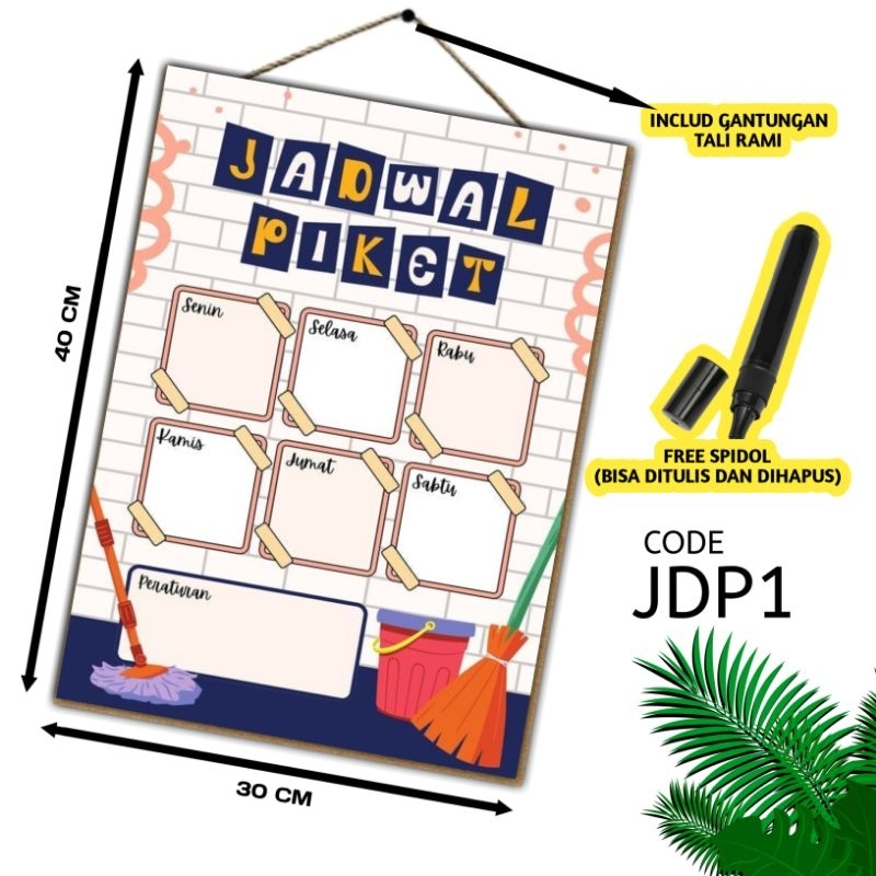 

Plannel Jadwal piket kelas / Poster Jadwal Piket
