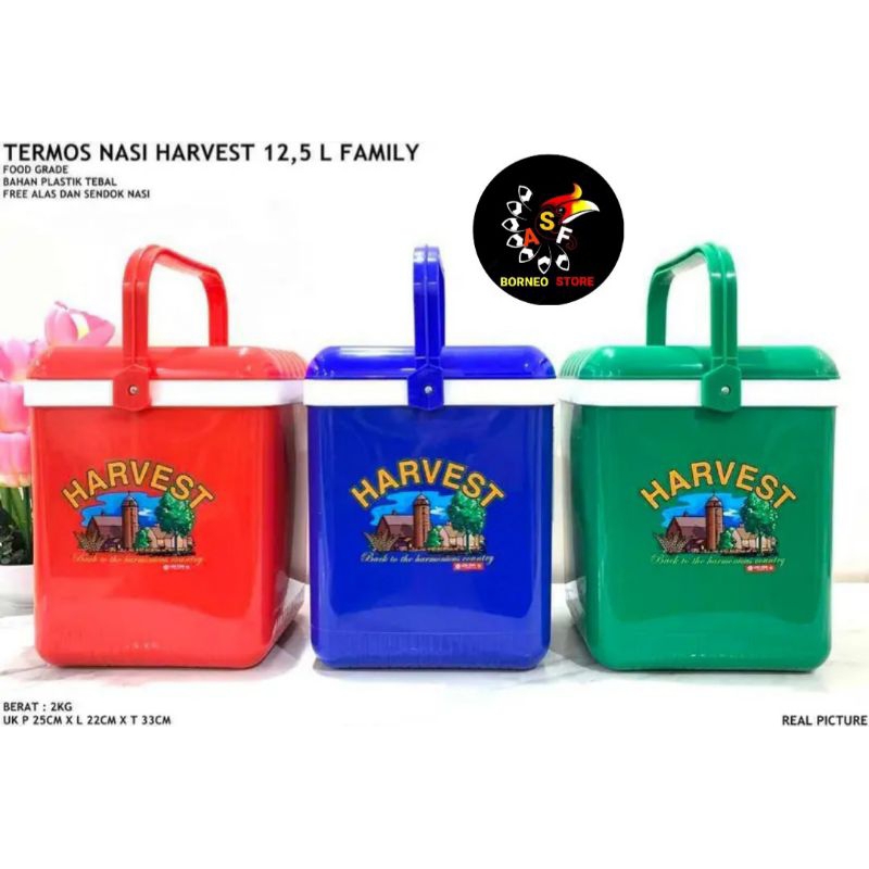 Lion Star Square Termos Es Nasi Harvest Segi Ukuran Kapasitas Besar 12,5 Liter