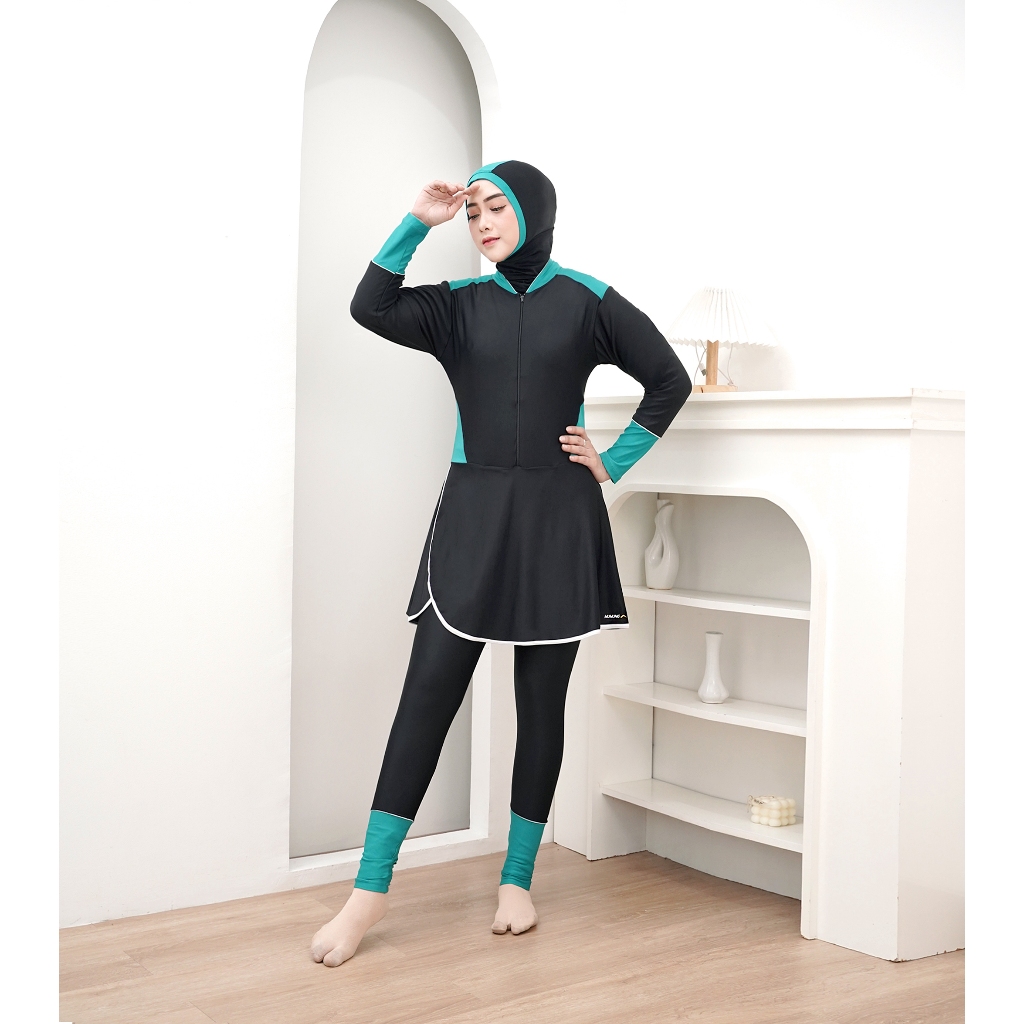 Baju renang Muslimah dewasa Baju renang muslimah syari Premium Tebal