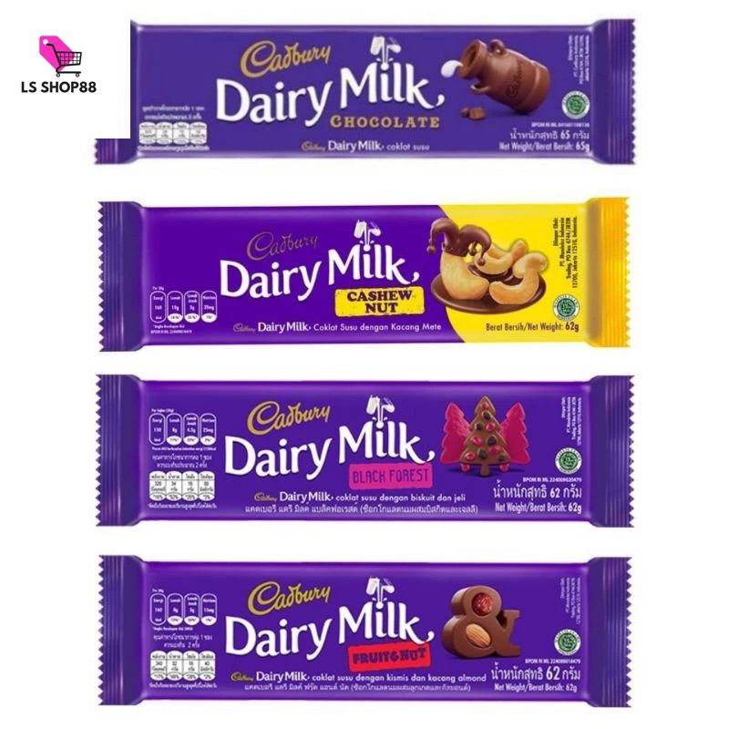 

Coklat Cadbury Dairy Milk 62gr