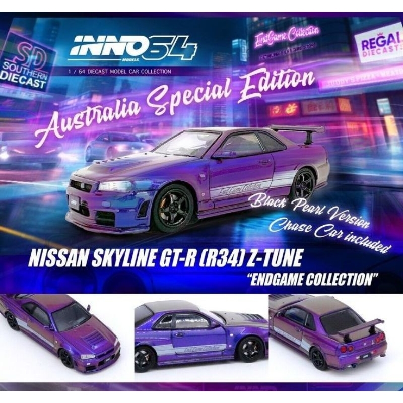 Miniatur Diecast Nissan Skyline GT-R R34 Z-Tune Endgame INNO64