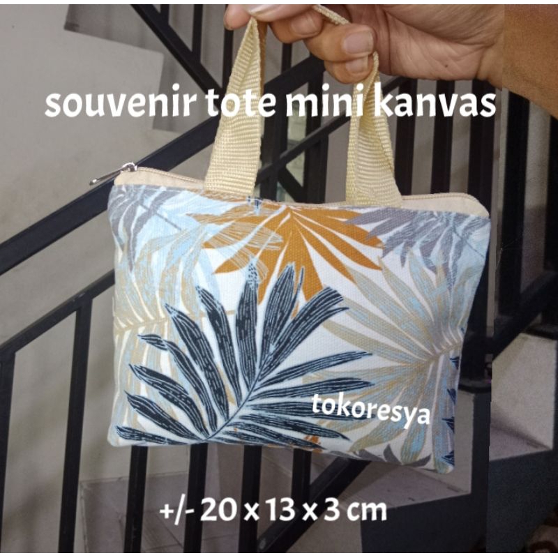 souvenir pouch kanvas/tas kosmetik kanvas/totebag kanvas mini