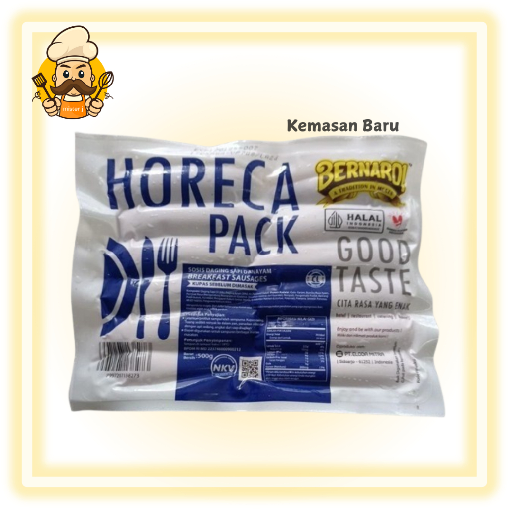 

Bernardi Sosis Sapi | Bernardi Horeca Pack Sausages Beef + es batu | 500 Gram | Bernardi Horeca Sosis Sapi Premium | Order Hanya Menggunakan Pengiriman Instan !