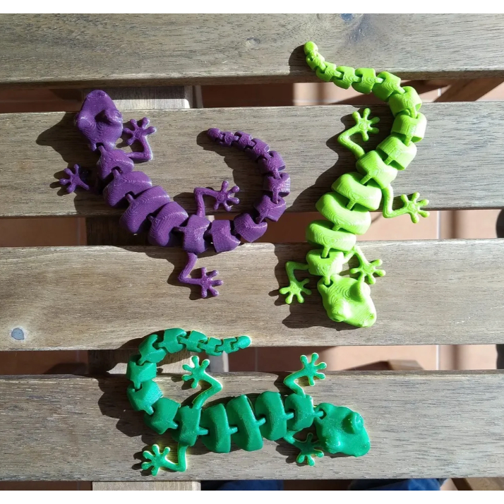 Cuero Articulated Gecko Lizard Toy Mainan Anak Gecko Fleksibel Artikulasi tokek mainan edukasi