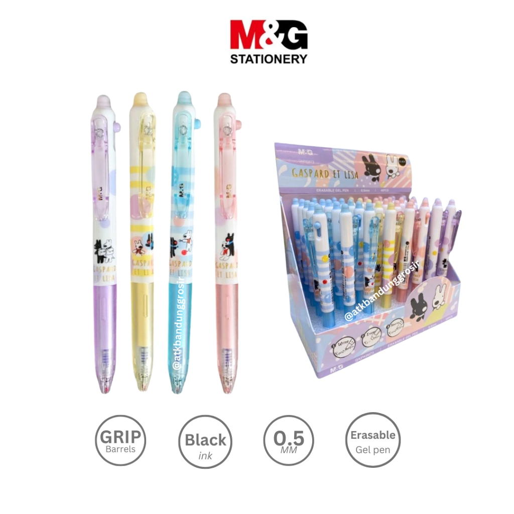 

Erasable Gel Pen M&G Gaspard et Lisa #QKPK0673 Pulpen Gell Bisa Dihapus Pastel Tinta Hitam - SATUAN