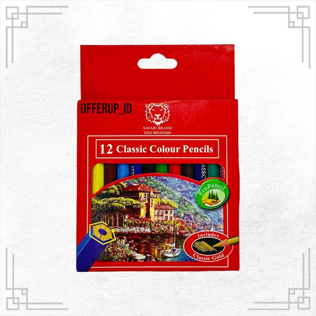 

PENSIL WARNA SAFARI 12 COLOR BERKUALITAS DENGAN PENSIL YANG EMPUK