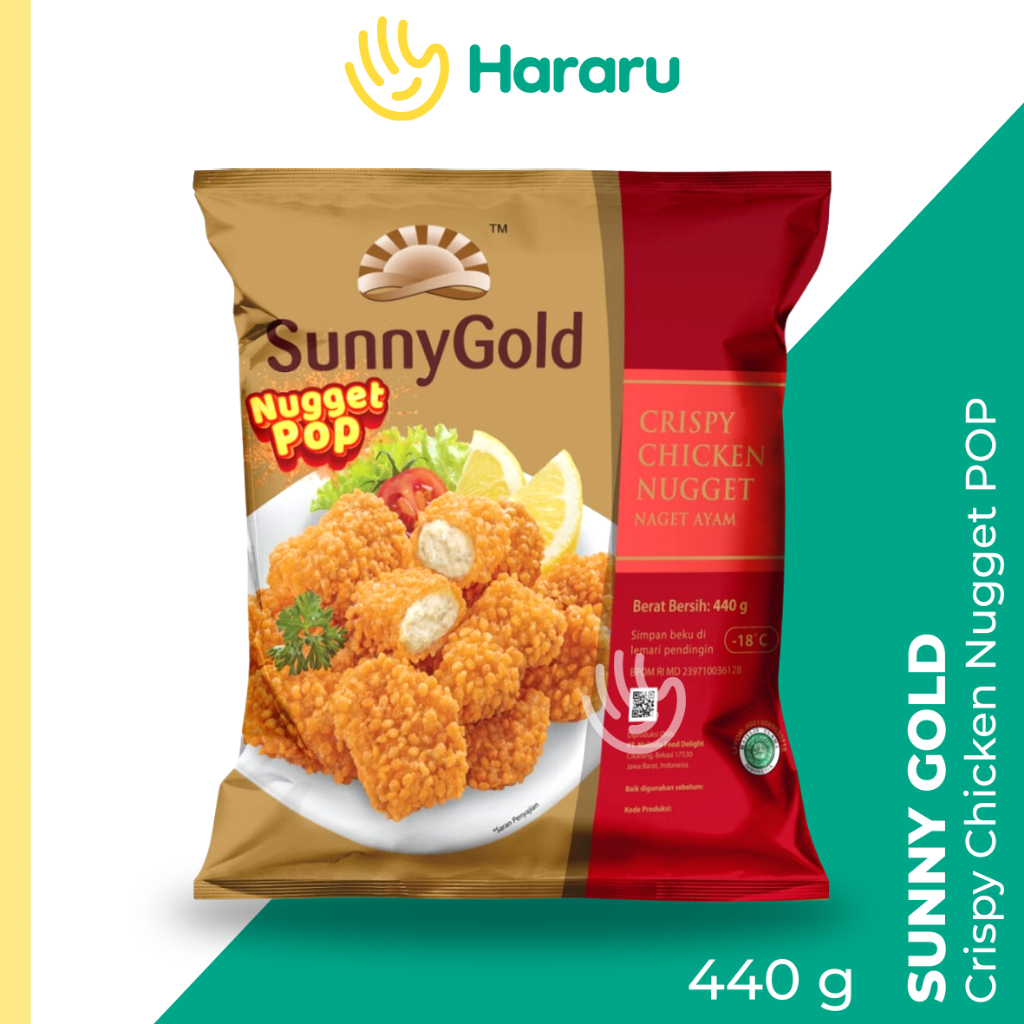 

Sunny Gold Crispy Chicken Nugget Pop / Naget Ayam Krispy 440 gram