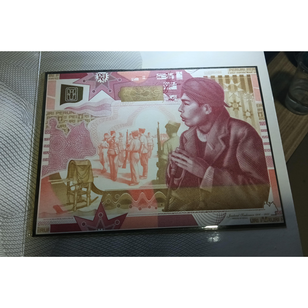 Testnote 'Peruri' Jenderal Soedirman (+folder Peruri)