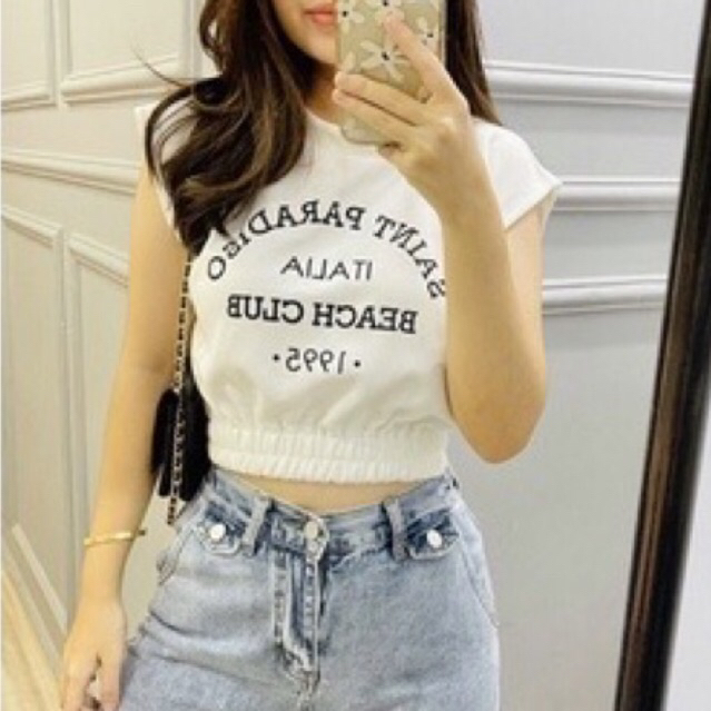 HMC- B0062 KAOS SAINT PARADISO PADDED TOP CROP TEE