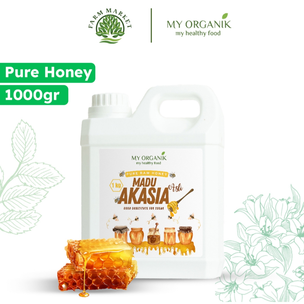 

My organik Madu Akasia 1kg Asli Murni Super Premium 100% Original Pure Raw Honey Tanpa Campuran