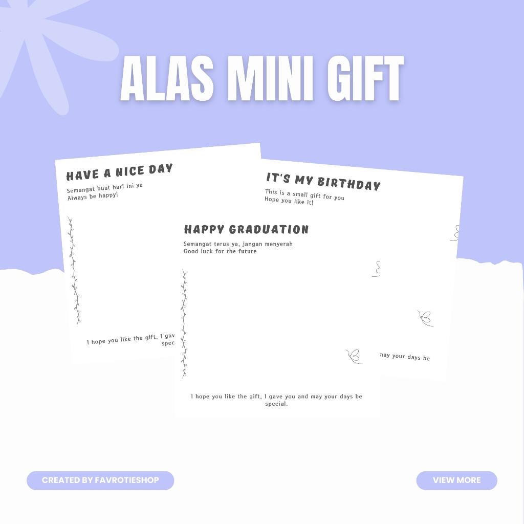 

Alas Kertas Mini Gift | Free Plastik & Bisa Pake Desain Sendiri