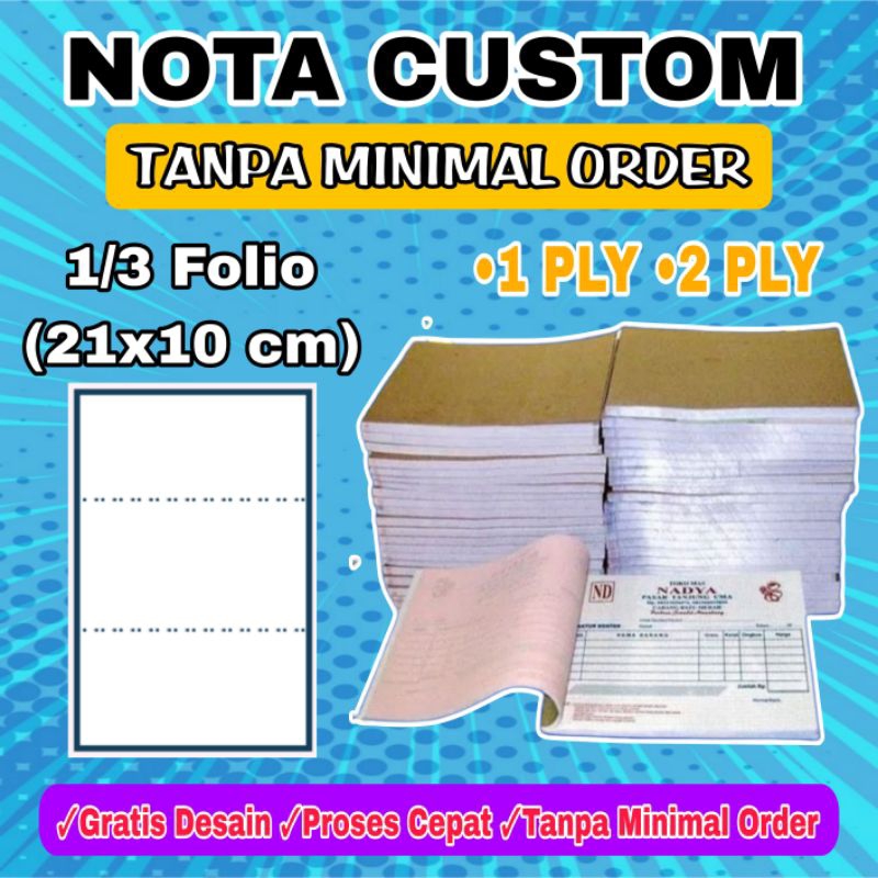

NOTA CUSTOM 1/3 FOLIO (21x10cm)