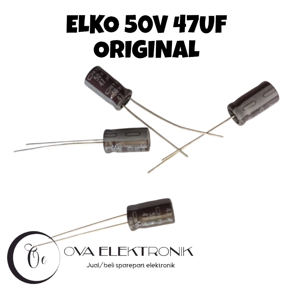 Elko 50v 47uF / 47uF 50v Aur Isi 5pcs