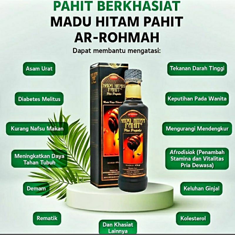 

Madu hitam plus propolis Ar Rohmah