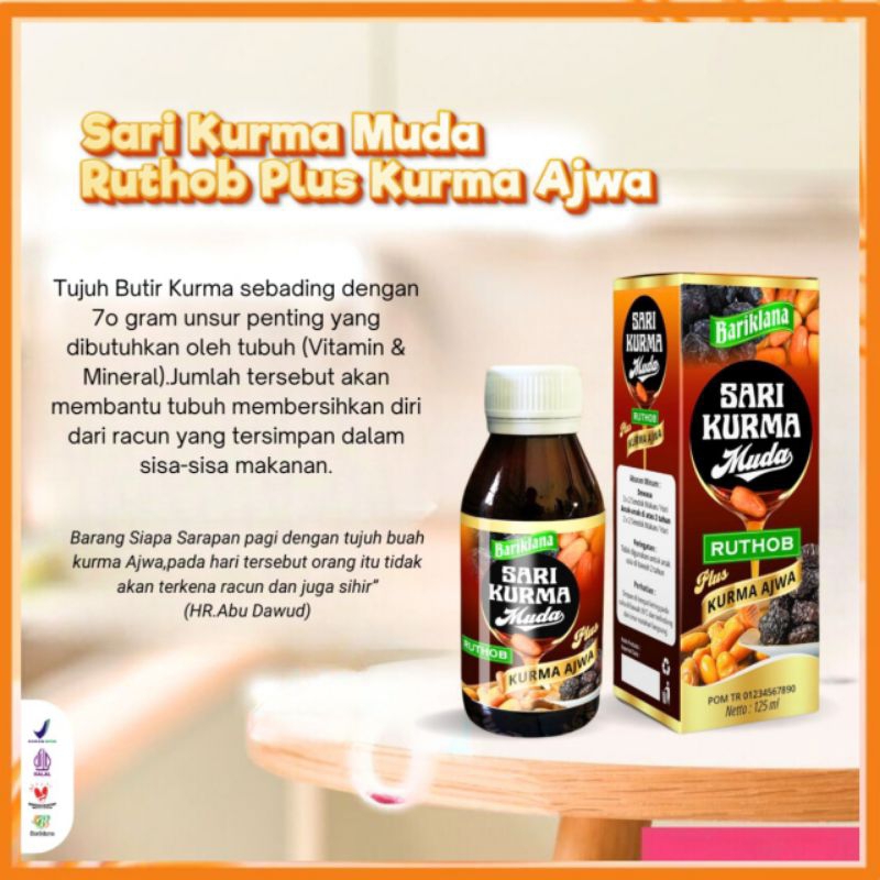 

[BISA COD] + GRATIS JAHE Sari Kurma Muda Ruthob Plus Kurma Ajwa