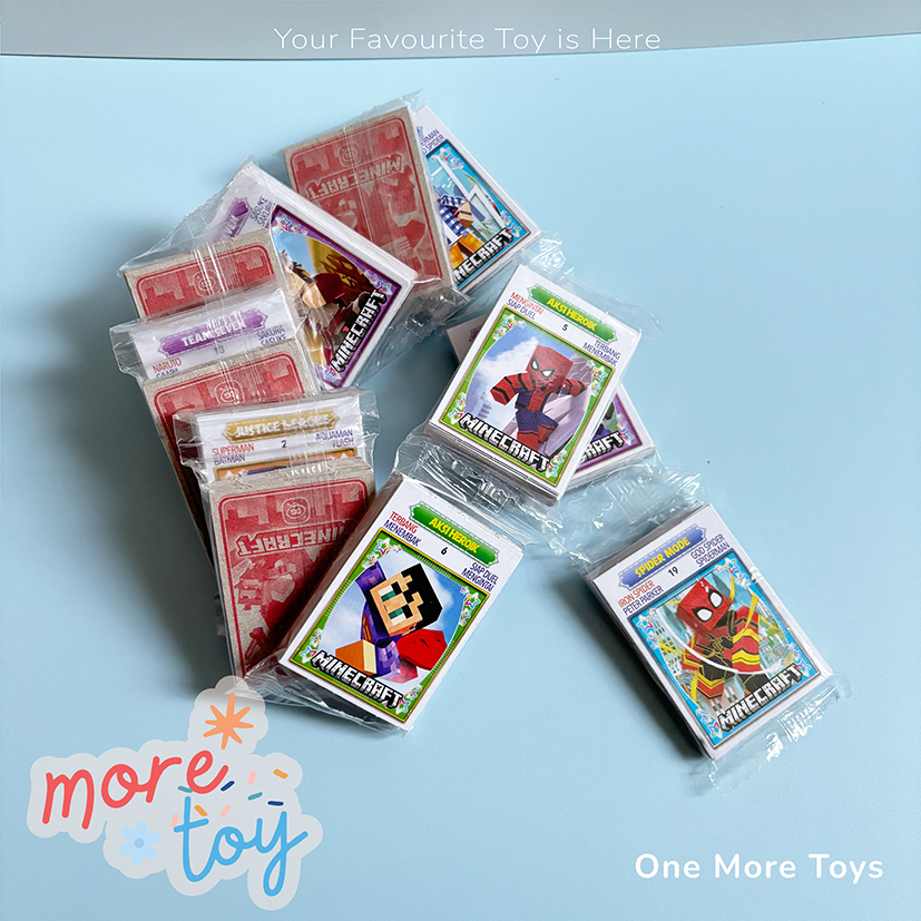 MORETOYS - Mainan Anak Kartu Kwartet Karakter Mobile legend Freefire Ultraman Boboboy Pokemon Minecr