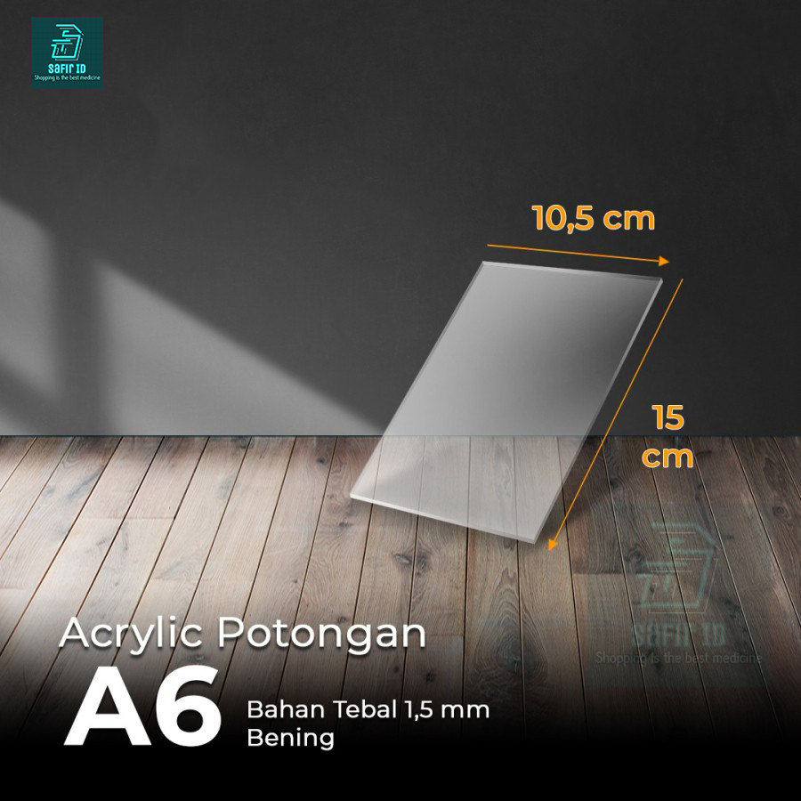 

Akrilik Lembaran Ukuran A6 Tebal 1.5 mm - Potongan Presisi