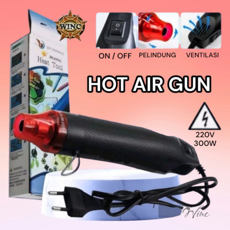 heat Gun Hot Air Gun Alat Pemanas Segel Plastik Stiker HP DIY