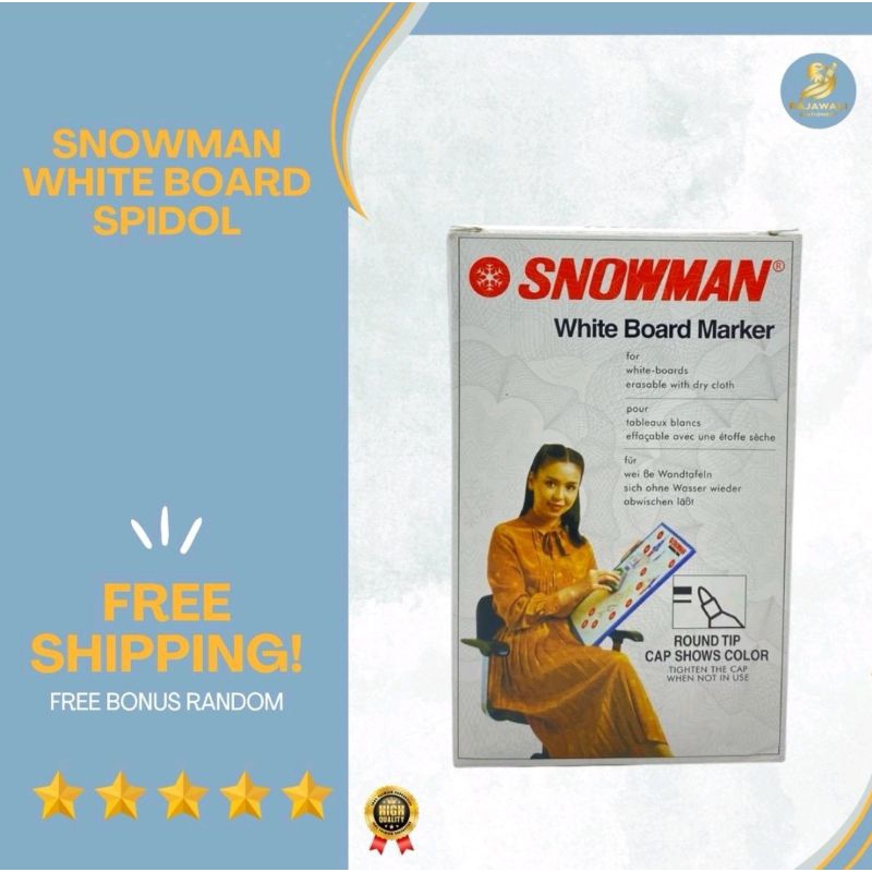

Snowman Spidol White Board 1 Pack 10 Harga Terjangkau + Free Bonus Random