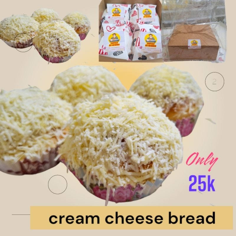 

Cream Cheese Bread varian DOUBLE CHEESE isi 4 by DBH