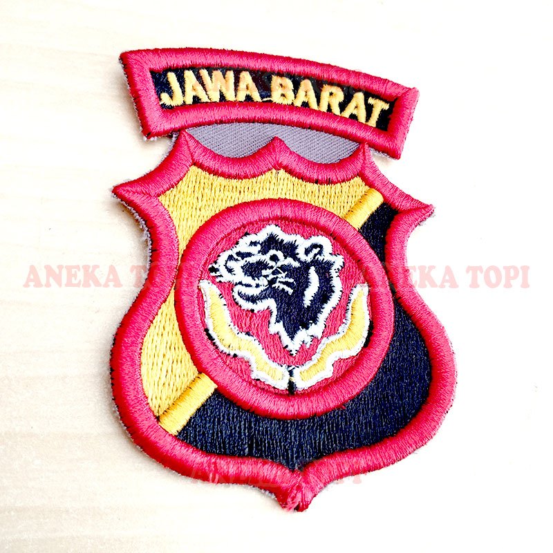 Bordir Logo Polda Jawa Barat Badge Patch Polda Jabar - Aneka Topi