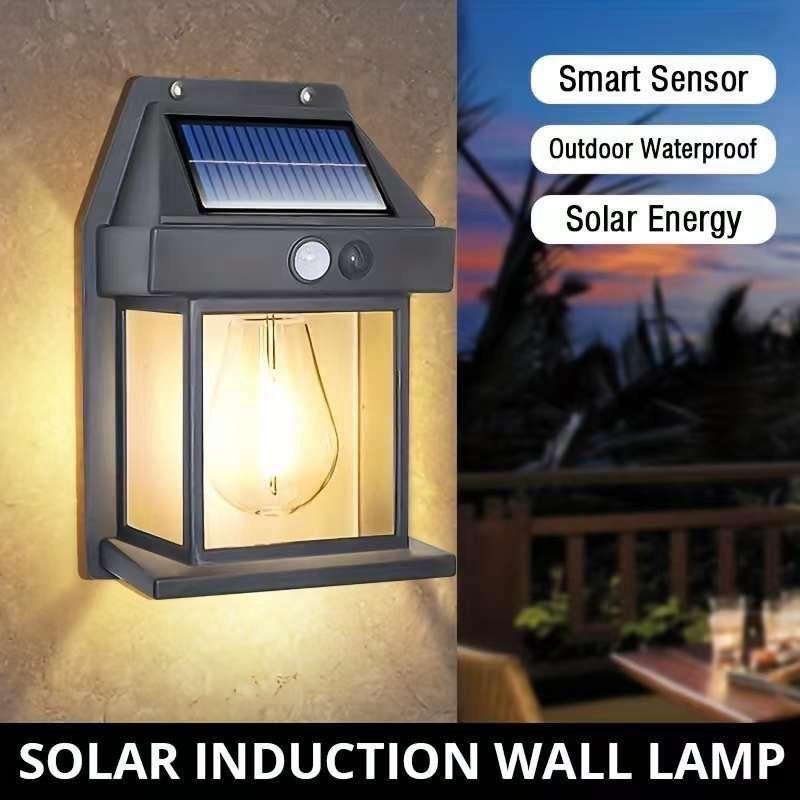 Lampu Hias Dinding LED Outdoor Solar / Lampu Dinding Taman Tenaga Surya Luar Ruangan