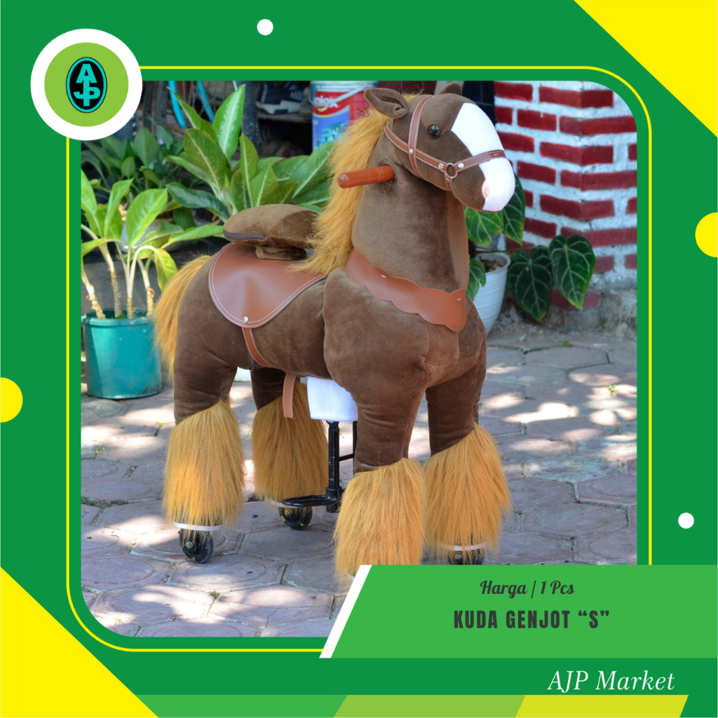 Kuda Genjot Kuda kudaan ukuran S pony cycle jaran goyang jungkat jungkit horse animal jumping mainan