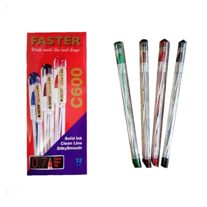 

Pulpen Faster C600 per kotak isi 12 pcs