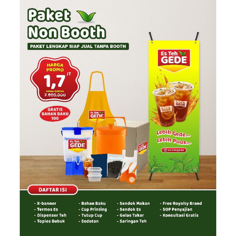 

PROMO PAKET USAHA ES TEH GEDE NO. 1 TERLARIS DAN TERMURAH